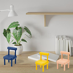 5 Sets 5 Colors Plastic Mini Chair Shape Cell Phone Stand&nbsp;AJEW-DR0001-04