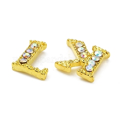 Alloy Gold Rhinetone Letters Nail Stud Cabochons&nbsp;MRMJ-S047-023-M