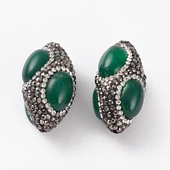 Natural Dyed & Heated Green Onyx Agate Beads&nbsp;G-C300-09