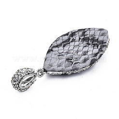 Polymer Clay Rhinestone Pendants&nbsp;RB-S056-12A-P