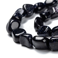 Synthetic Blue Goldstone Beads Strands&nbsp;G-G018-25