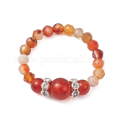 3Pcs Natural & Synthetic Gemstone Beaded Stretch Rings Sets for Women&nbsp;RJEW-TA00218