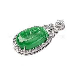 Dyed Natural Myanmar Jade Ruyi Pendants&nbsp;KK-Q050-02A