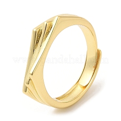 Rack Plating Brass Adjustable Ring for Women&nbsp;RJEW-Q770-27G