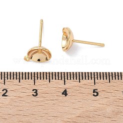 SHEGRACE Brass Stud Earring Findings&nbsp;XGR0028G-41G