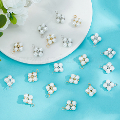 2Pcs Glass Pearl Pendants&nbsp;PALLOY-FH00094
