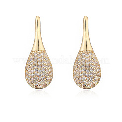 Brass & Clear Cubic Zirconia Stud Earrings&nbsp;WG03CED-01