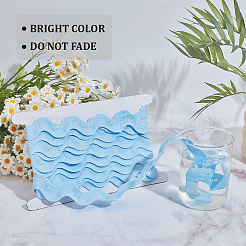 5Yards Polyester Wavy Fringe Trim Ribbon&nbsp;OCOR-GF0005-89B