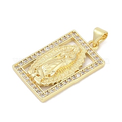 Brass Micro Pave Cubic Zirconia Pendants&nbsp;KK-D317-128G