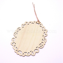 Oval Natural Wooden Chalkboards Blackboard&nbsp;HJEW-WH0014-06