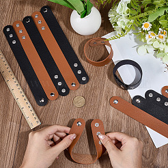12Pcs 2 Colors PVC & Iron Cord Bracelets&nbsp;AJEW-CL0002-48