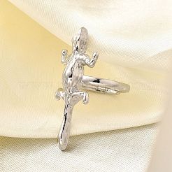 Adjustable Brass Finger Rings for Women&nbsp;RJEW-B114-02P