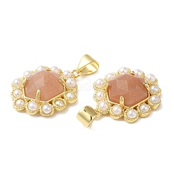Ion Plating(IP) Natural Mixed Gemstone Pendant&nbsp;G-E599-02G