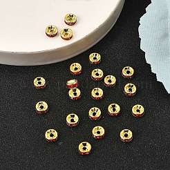 Brass Rhinestone Spacer Beads&nbsp;RB-A014-Z6mm-21G