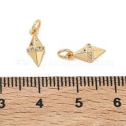 SHEGRACE Brass Micro Pave Clear Cubic Zirconia Pendants&nbsp;XGRQ3D851-485G