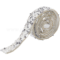 Resin Rhinestone Crystals Beaded Trim&nbsp;LS-DIY-WH20050-05C