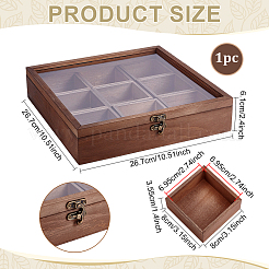 1Pc Detachable 9-Grid Wooden Storage Gift Boxes&nbsp;AJEW-PH0010-33