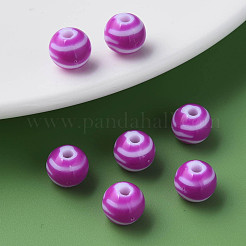 Opaque Striped Acrylic Beads&nbsp;MACR-S373-27D-02