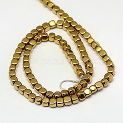 Electroplate Non-magnetic Synthetic Hematite Beads Strands&nbsp;G-J172-2x2mm-07