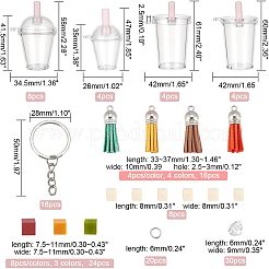 DIY Cup Charm Keychain Making Kit&nbsp;DIY-OC0009-31