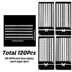 4Bag 4 Styles PET Plastic Lace Decorative Stickers&nbsp;AJEW-SP0002-77