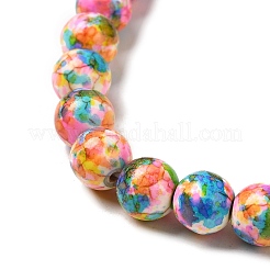 Synthetic Turquoise Dyed Camouflage Beads Strands&nbsp;G-E594-24N-A