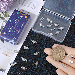 24Pcs 3 Styles Brass Pave Clear Cubic Zirconia Connector Charms&nbsp;KK-SC0004-24S