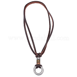 1Pc Men Adjustable Cowhide Pendant Necklaces&nbsp;NJEW-GF0001-21