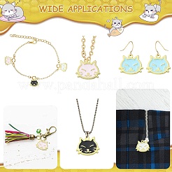 40Pcs 4 Colors Alloy Enamel Pendants&nbsp;ENAM-CJ0004-16