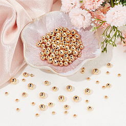120Pcs 3 Style Rack Plating Brass Beads&nbsp;KK-BBC0012-16