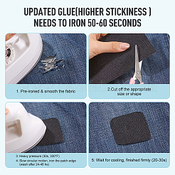 24Pcs 8 Colors Self-adhesive Polyester Rectangle Elbow Patch&nbsp;DIY-TA0016-06