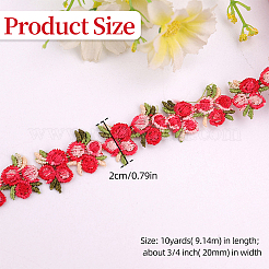 Flower Polyester Jacquard Ribbon&nbsp;FABR-PW0001-248B
