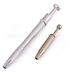 2Pcs 2 Styles Brass & Stainless Steel Rhinestones Claw Tweezers&nbsp;TOOL-TA0001-07