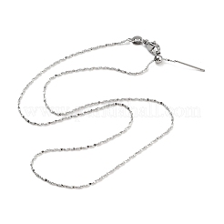 Adjustable 304 Stainless Steel Serpentine Chain Necklaces&nbsp;NJEW-K270-04P