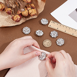 6Pcs 1-Hole Zinc Alloy Shank Buttons&nbsp;BUTT-PH0001-52G-03