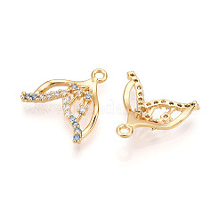 Brass Micro Pave Cubic Zirconia Pendants&nbsp;KK-N261-101G