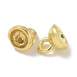 Brass Bead Cap Pendant Bails&nbsp;KK-P284-15G-01