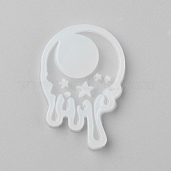 Astronomy Theme Moon with Star Silicone Molds&nbsp;X-DIY-E021-11