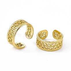Ion Plating(IP) 304 Stainless Steel Cuff Ring for Women&nbsp;RJEW-C060-26G