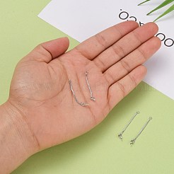 Anti-Tarnish Trendy Rhodium Plated 925 Sterling Silver Ear Threads&nbsp;STER-M088-26C