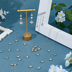 200Pcs Brass Pave Clear Cubic Zirconia Connector Charms&nbsp;KK-FH0007-70KCG