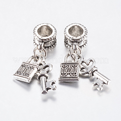 Tibetan Style Alloy European Dangle Charms&nbsp;PALLOY-F199-21AS
