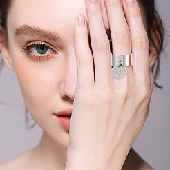 304 Stainless Steel Open Cuff Finger Rings&nbsp;RJEW-UN00008