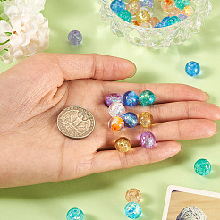 64Pcs 8 Colors Handmade Foil Lampwork Beads&nbsp;FOIL-TA0001-05
