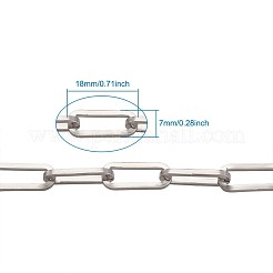 Tarnish Resistant 304 Stainless Steel Paperclip Chains&nbsp;STAS-R100-38
