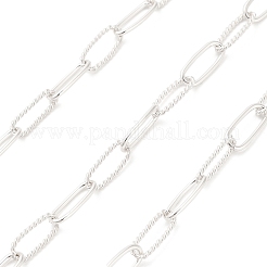 925 Sterling Silver Paperclip Link Alternating Twist Chains&nbsp;STER-NH0001-82S