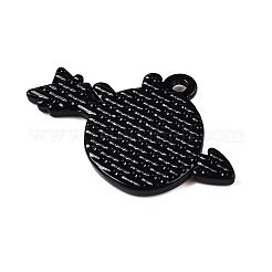 Spray Painted Alloy Enamel Pendants&nbsp;ENAM-T020-24-RS