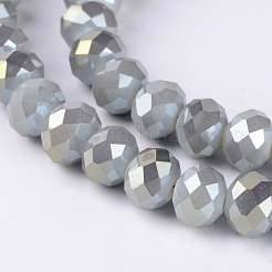 Electroplate Glass Beads Strands&nbsp;EGLA-D020-10x8mm-46