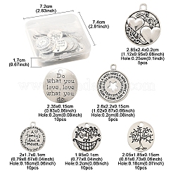 50Pcs Tibetan Style Alloy Pendants&nbsp;TIBE-FS0003-25-RS