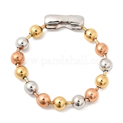 304 Stainless Steel Round Beaded Bracelets for Women Men&nbsp;BJEW-K240-10A